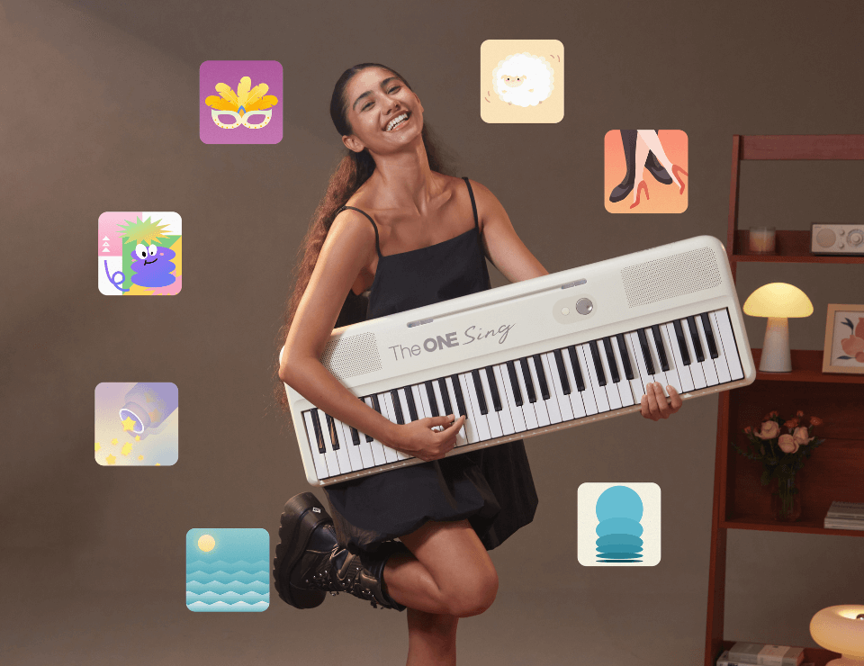 Chord styles of TheONE Sing Smart Piano