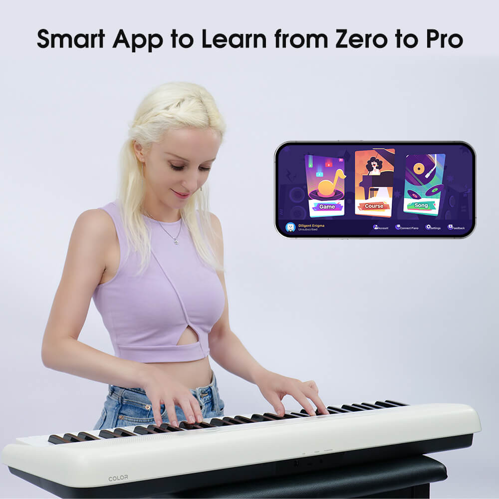 TheONE Smart Piano COLOR White Smart APP