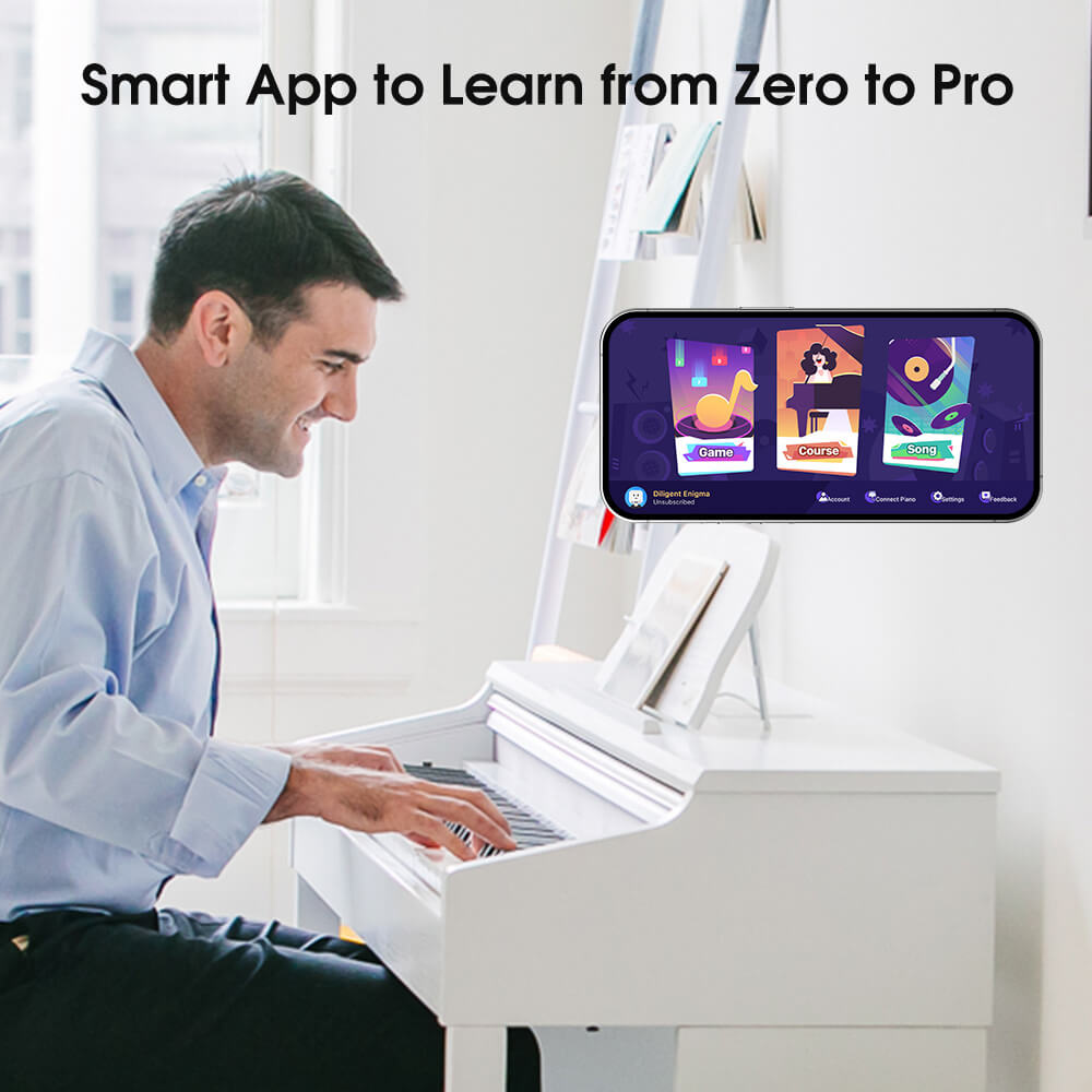 TheONE Smart Piano PLAY White Smart APP