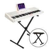 TheONE Smart Piano TOK Milk White Keyboard+X Stand+Bench