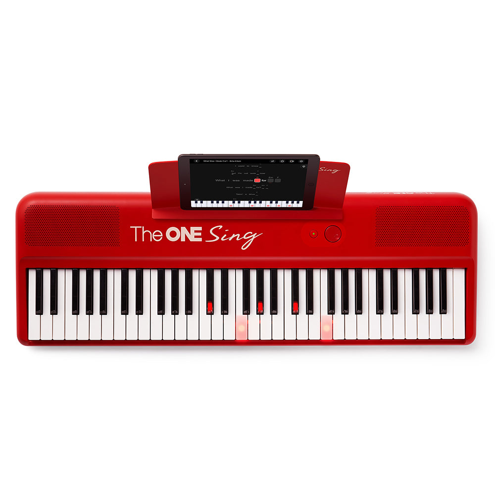 TheONE Sing Smart Piano - red keyboard