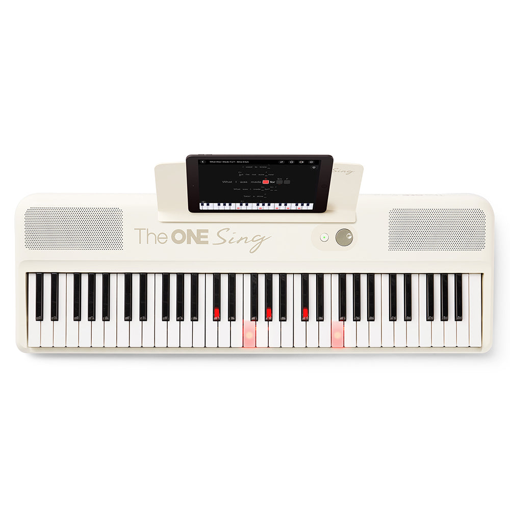 TheONE Sing Smart Piano - white keyboard