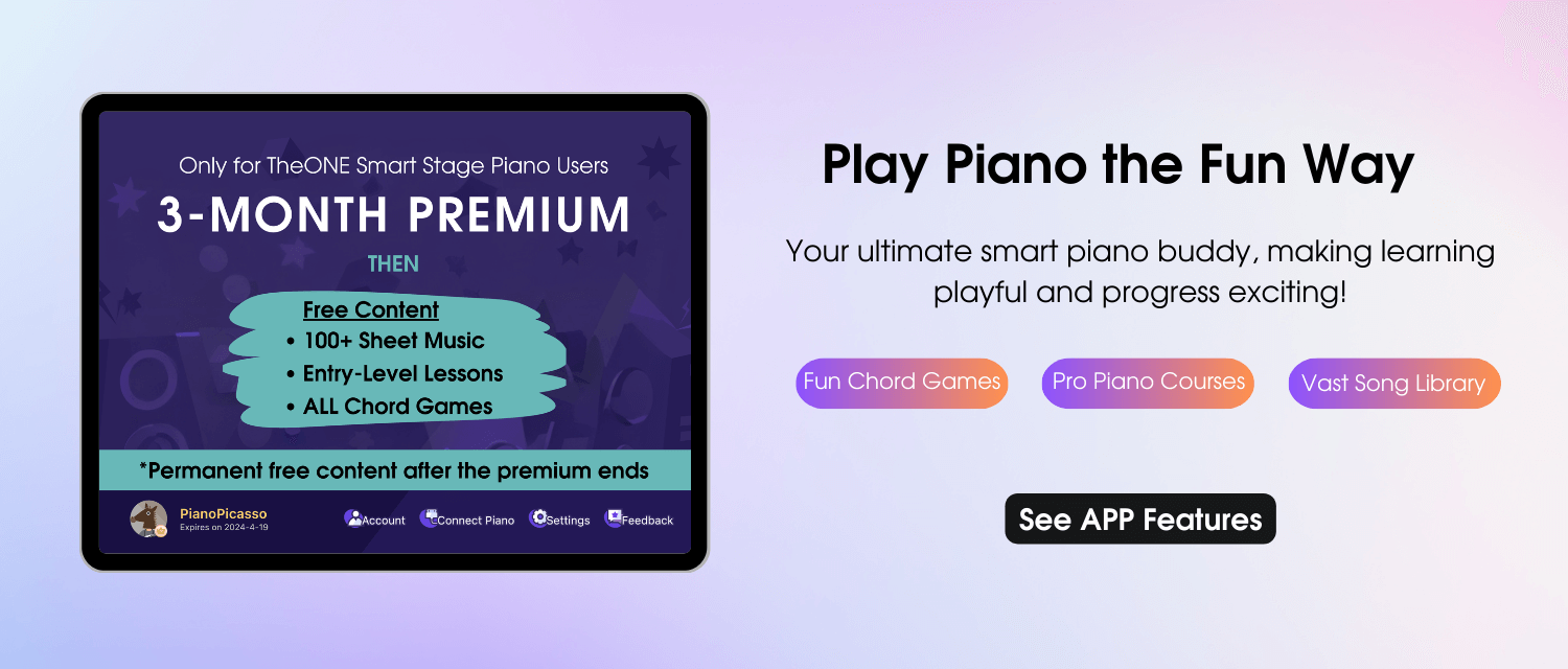 TheONE Smart Piano App 3 month Premium Intro