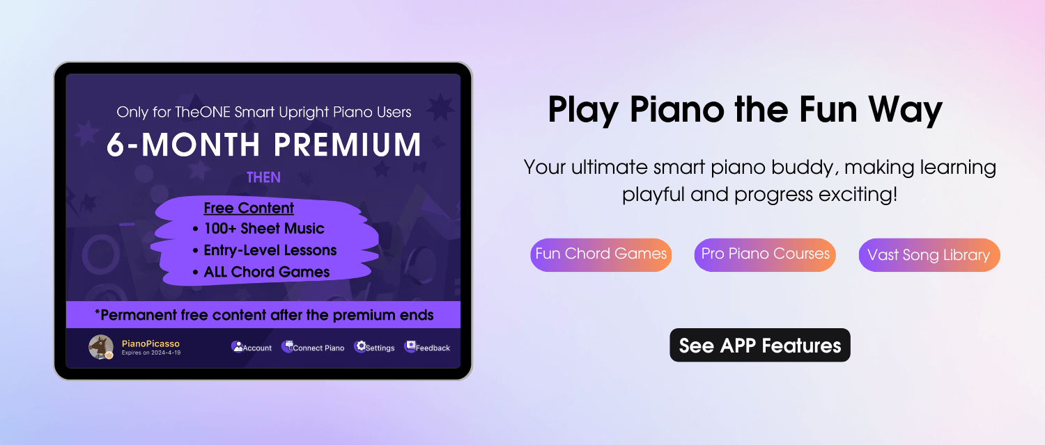TheONE Smart Piano App 6 month Premium Intro