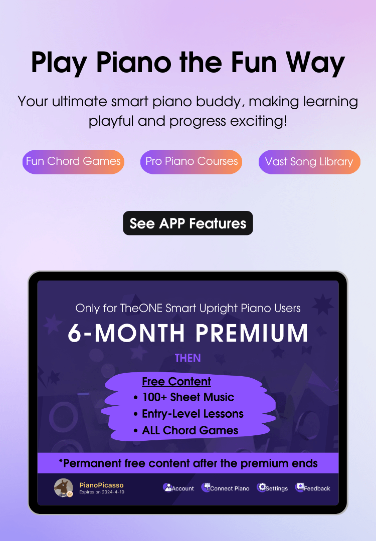 TheONE Smart Piano App 6 month Premium Intro