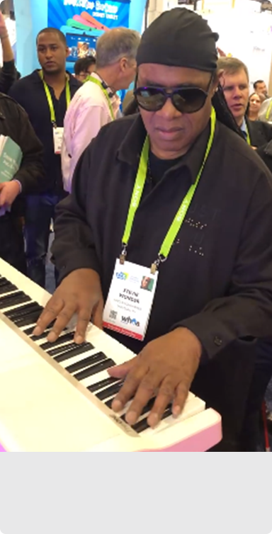 Steve Wonder at The ONE CES Booth
