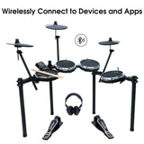 The ONE EDM-200 Electronic Drum Set, Mesh Drum Pads and Bluetooth Connectivity with Drum Learning App for Beginners