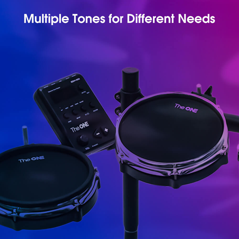 The ONE EDM-200 Electronic Drum Set, Mesh Drum Pads and Bluetooth Connectivity with Drum Learning App for Beginners