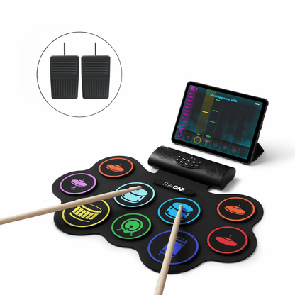 The ONE TRD Portable Electronic Drum Set, 9 Pads Roll-up Drum Set with Free Smart App
