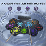 The ONE TRD Portable Electronic Drum Set, 9 Pads Roll-up Drum Set with Free Smart App