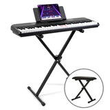 TheONE Smart Piano COLOR Black Keyboard+X Stand+Bench