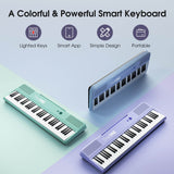 The ONE COLOR Smart Keyboard, Portable and Light up Keyboard with Bluetooth for Beginners