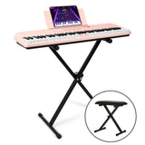 TheONE Smart Piano COLOR Pink Keyboard+X Stand+Bench