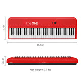 TheONE Smart Piano COLOR Red Sizes and Weight 