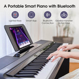 The ONE NEX Smart Piano, 88 Weighted Key Graded Hammer Action with with Furniture Stand & 3-Pedal