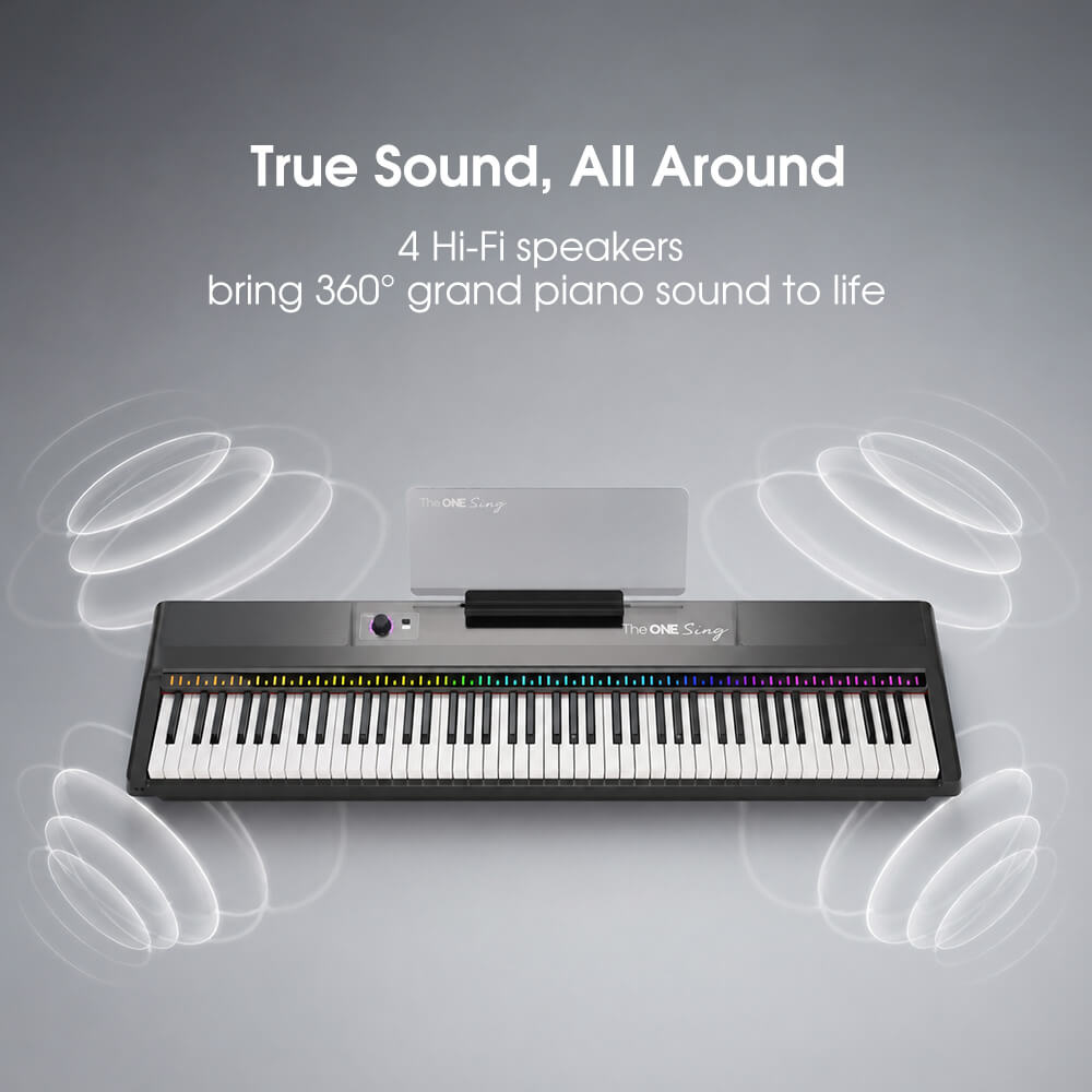 TheONE Sing Pro Smart Piano with 88 Weighted Keys - The ONE Music