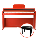 TheONE Smart Piano TOP2S Gloss Red Piano+Adjustable Bench