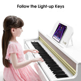 TheONE Smart Piano TOP2S Gloss White Guided by Lights