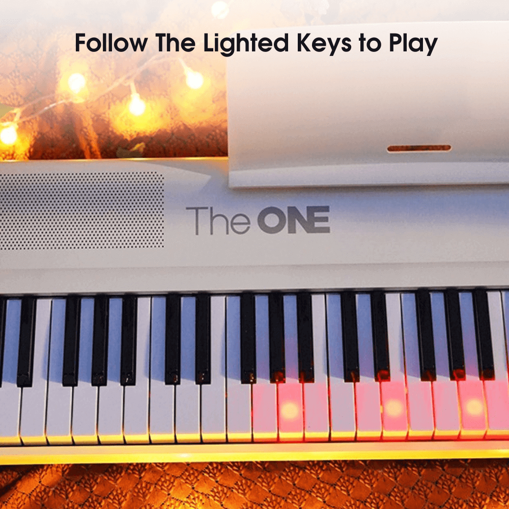 The ONE COLOR Smart Keyboard, Portable and Light up Keyboard with Bluetooth for Beginners