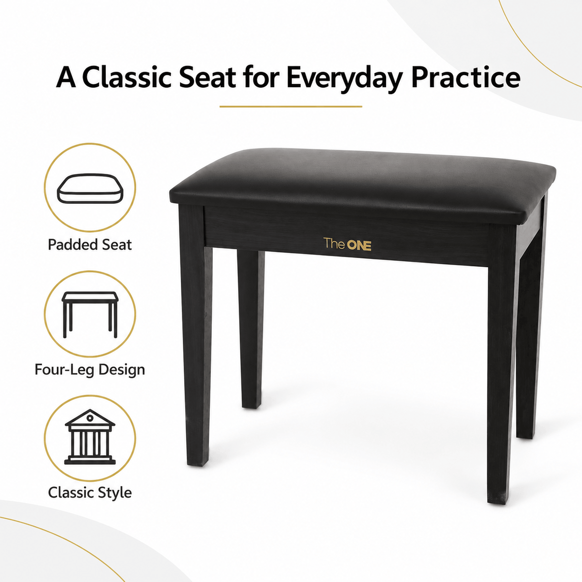 TheONE Classic Piano Bench - The ONE Music