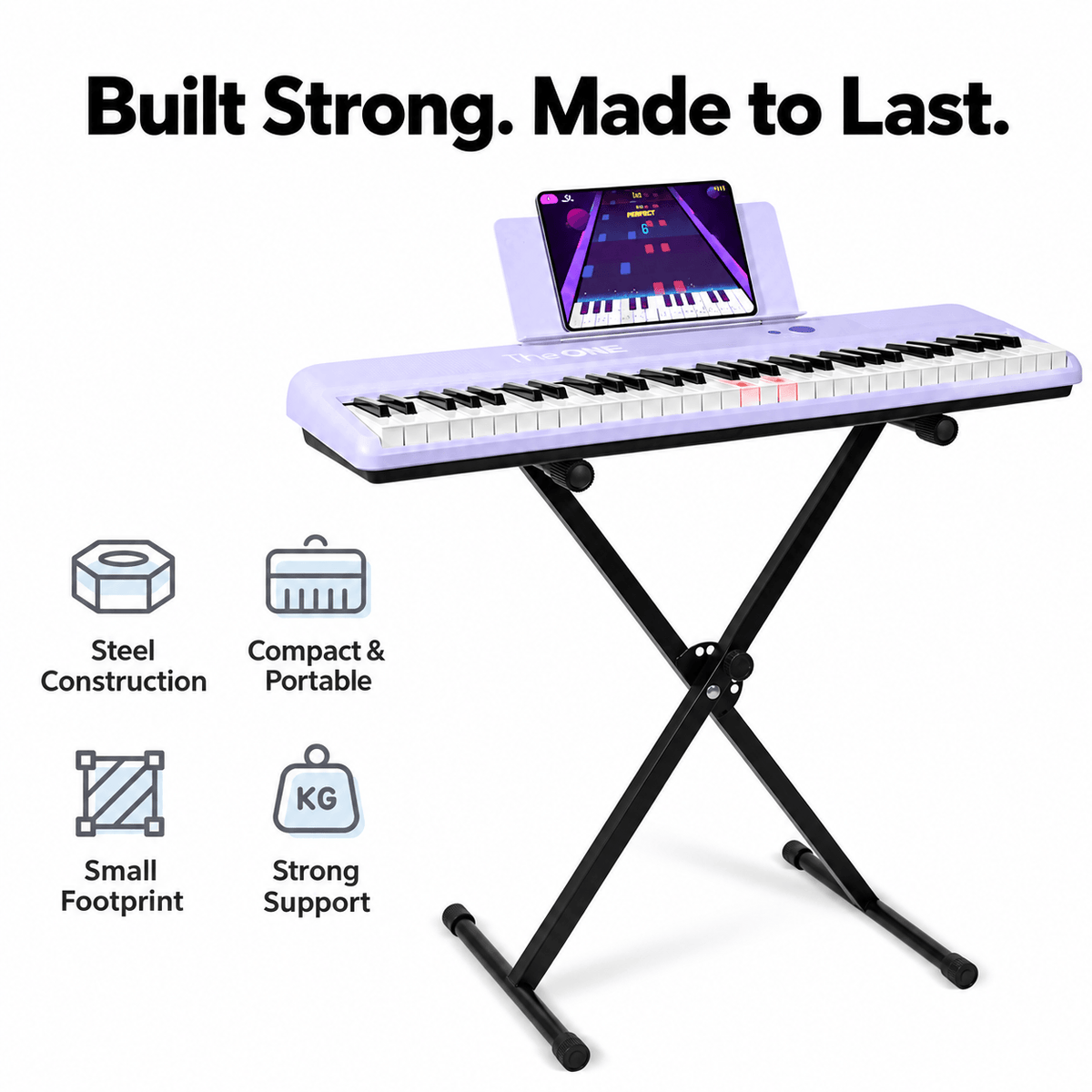 TheONE Adjustable Single-X Keyboard Stand - The ONE Music