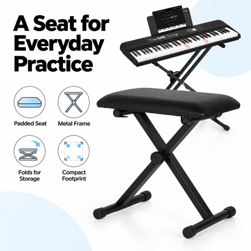 TheONE Folding X-Style Piano Bench - The ONE Music