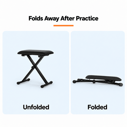 TheONE Folding X-Style Piano Bench - The ONE Music