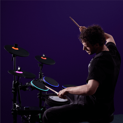 The ONE Polaris Drums, TOD1 Electronic Drum Set, Built-in LED Lights Connected with Drum Learning App