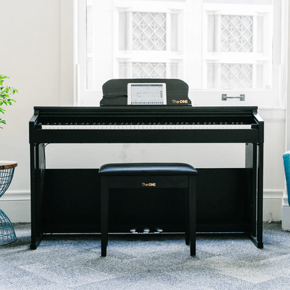 The ONE PLAY Smart Piano, 88 Keys Graded Hammer Action Weighted Piano with Bluetooth for Beginners